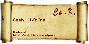 Cseh Klára névjegykártya