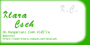 klara cseh business card